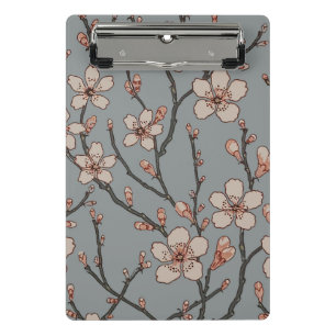 Elegant Sweet Pink Flower Blossom Cherry Pattern Mini Clipboard