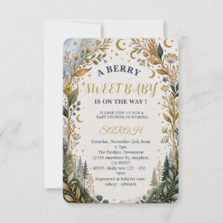 Elegant Sweet Shower Invitation" Thank You Card