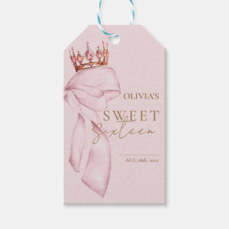 Elegant Sweet Sixteen Birthday Gift Tags
