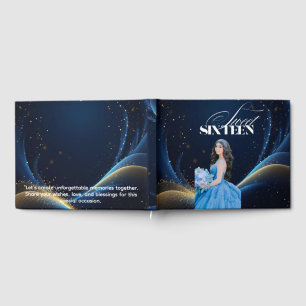 Elegant Sweet Sixteen– Personalized Birthday Memor Guest Book