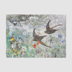 Elegant Swifts Spring Flight Decoupage Tissue Paper