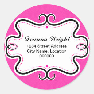 Elegant Swirl Border and Damask Stickers
