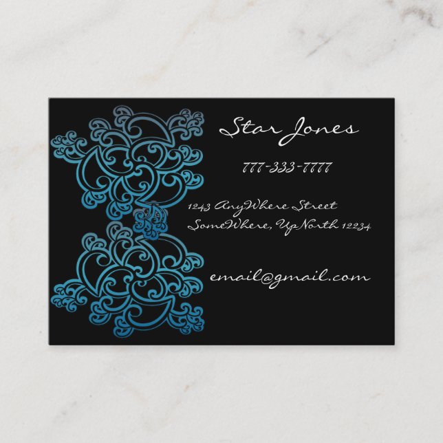 Elegant Swirl Business Card - (Front)