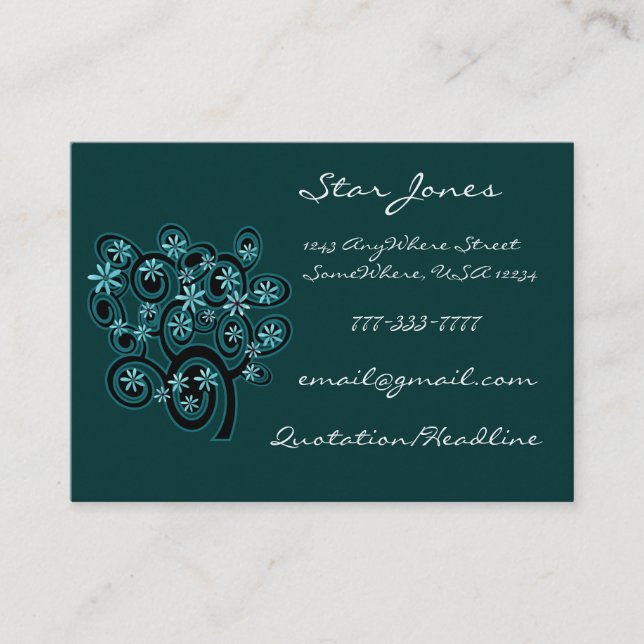 Elegant Swirl Business Card - Customised (Front)