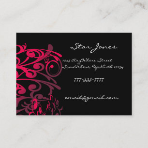Elegant Swirl Business Card -Purple -