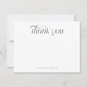 Elegant Swirl Typography White Wedding Card