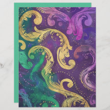 Elegant Swirls and Flourishes Scrapbook Paper