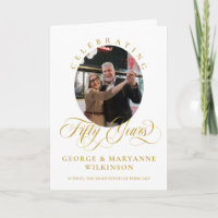 Elegant Swirly Script 50th Wedding Anniversary