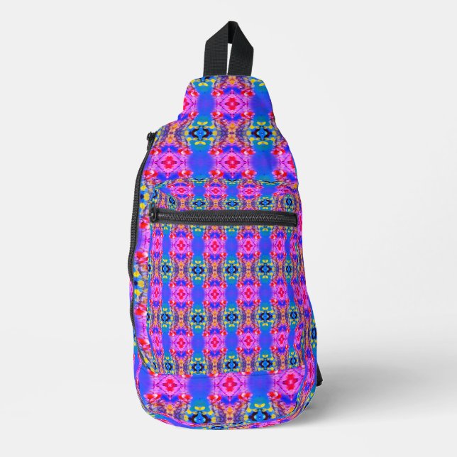Elegant Symmerical Art Fantasy Lines Sling Bag (Front)