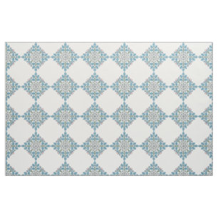 Elegant Symmetrical Floral Medallion Fabric