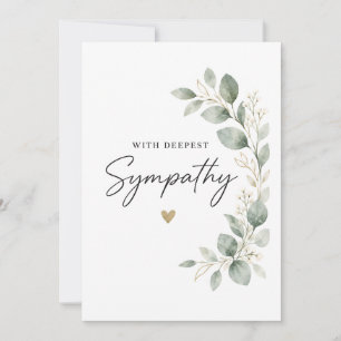 Elegant Sympathy Card With Deepest Sympathy