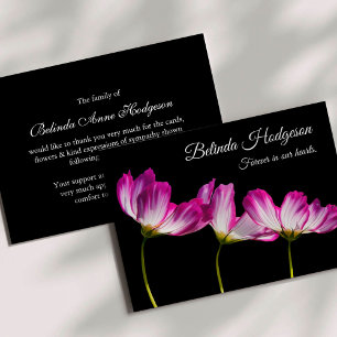 Elegant Sympathy Floral Funeral Thank You Cards