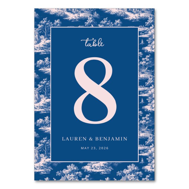 Elegant Table Number 8 Invitation (Front)