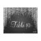 Elegant Table Number Night Dazzle Black