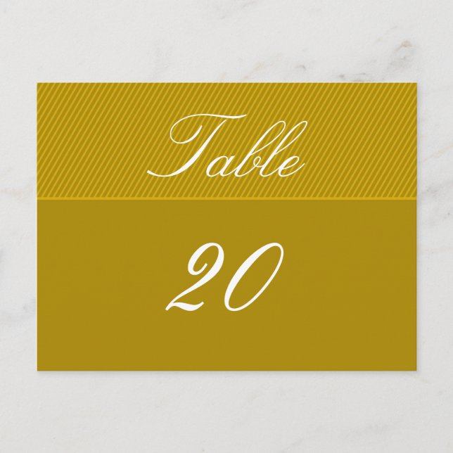 Elegant Table Number Postcard (Front)