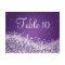 Elegant Table Number Sparkling Wave Purple
