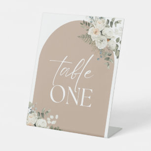 Elegant Table Numbers for Wedding Pedestal Sign