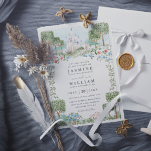 Elegant Tangled Lanterns Modern Chic Wedding Invitation