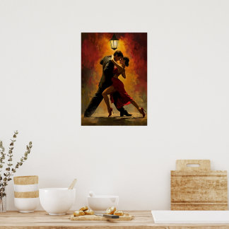 ✨Elegant Tango Couple Romantic Art Design Poster