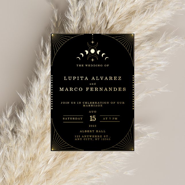 Elegant Tarot Gold Foil Wedding Invitation (Creator Uploaded)