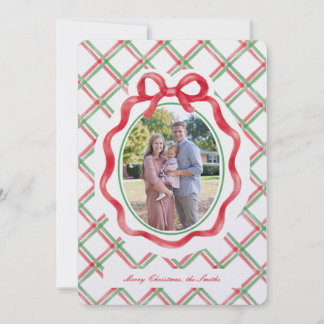 Elegant Tartan Christmas Photo Card