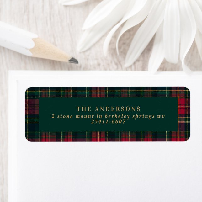 Elegant Tartan Plaid Family elegant Christmas (Insitu)
