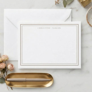 Elegant taupe Modern Calligraphy Card