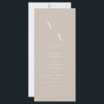 Elegant Taupe Modern Minimalist Wedding Program<br><div class="desc">Modern wedding programs with elegant minimalist design in taupe colour.</div>