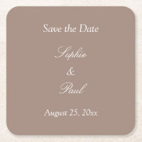 Elegant Taupe Save the Date