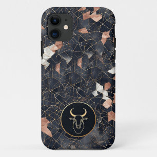 Elegant Taurus Zodiac Sign Design Case-Mate iPhone Case