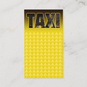 Elegant TAXI skyline for taxi driver cabdriver Business Card
