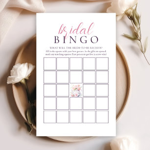 Elegant Tea Party Bridal Shower Bingo Game