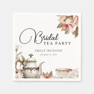 Elegant Tea Party Bridal Shower Napkin