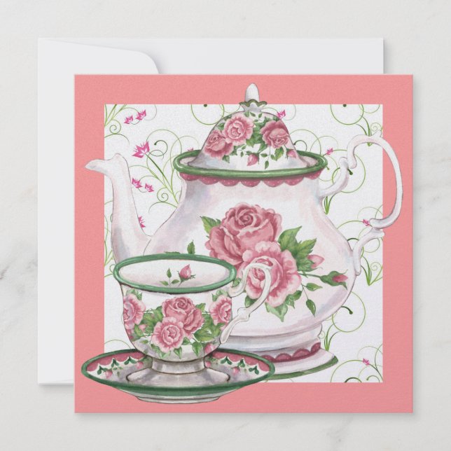 Elegant Tea Party - SRF Invitation (Front)