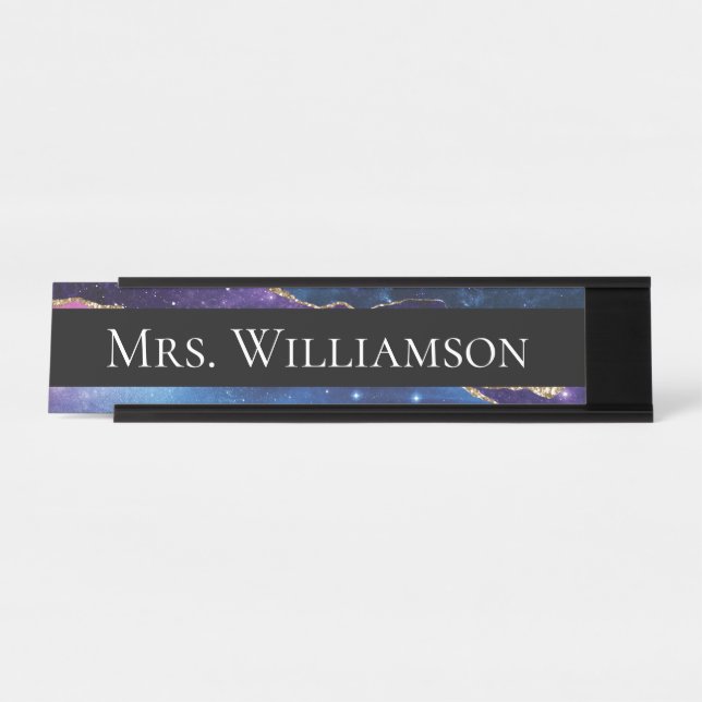 Elegant Teacher Educator Professional Desk Name Plate (Front)