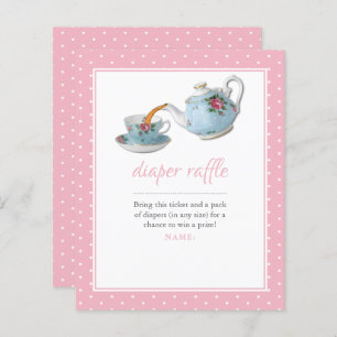 Elegant Teacup Baby Shower Tea Party Diaper Raffle