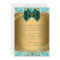 Elegant Teal Blue and Gold Birthday Party