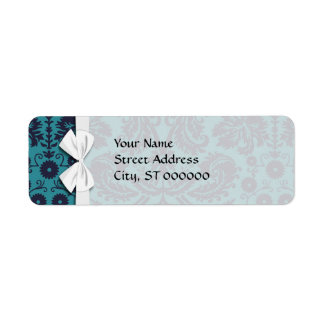 elegant teal blue and midnight damask