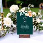 Elegant Teal Burnt Orange Table Plan Fall Wedding Table Number<br><div class="desc">Elegant Teal Burnt Orange Table Plan Fall Wedding Table Number. Elegant guests seating plan table number with dark teal with burnt orange watercolor flower and elegant script , the day of wedding decor for autumn weddings. Easy to customise template by adding your guest list and table number.</div>