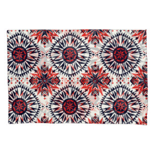 Elegant Teal "Cosmic Interlock" Cotton Pillowcase 