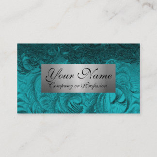 Elegant Teal Crystal Business Card