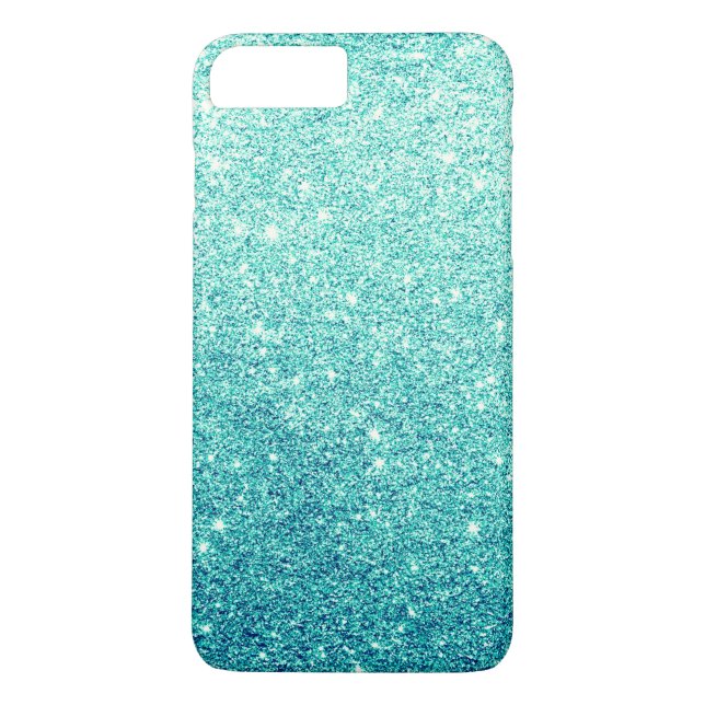 Elegant Teal Glitter Luxury Case-Mate iPhone Case (Back)