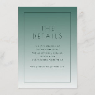 Elegant Teal Gradient Details Card