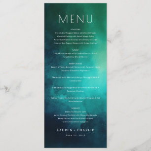 Elegant Teal Gradient Menu