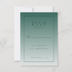 Elegant Teal Gradient RSVP Card