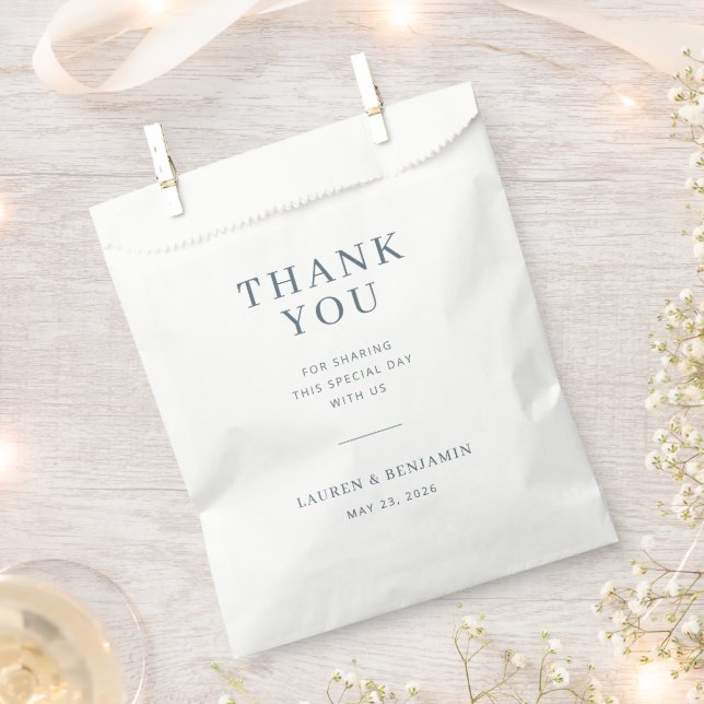 Elegant Teal Gratitude Note Favour Bags (Clipped)