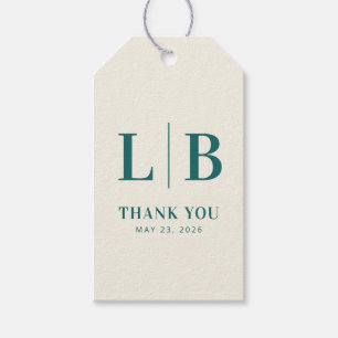 Elegant Teal Gratitude Tag