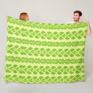 Elegant Teal Lace Pattern Fleece Blanket