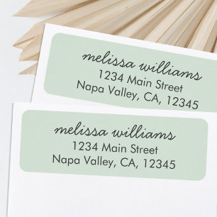 Elegant Teal Minimalist Return Address Label