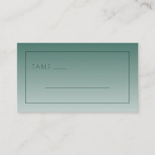 Elegant Teal Minimalist Table Sign Place Card